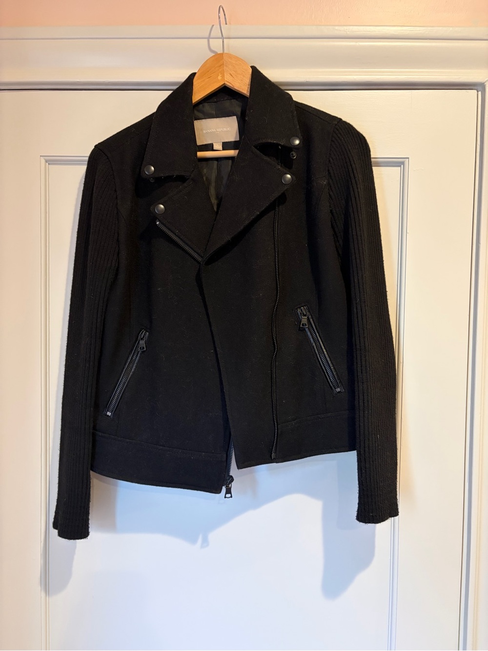 Banana Republic Black Moto-Style Jacket
